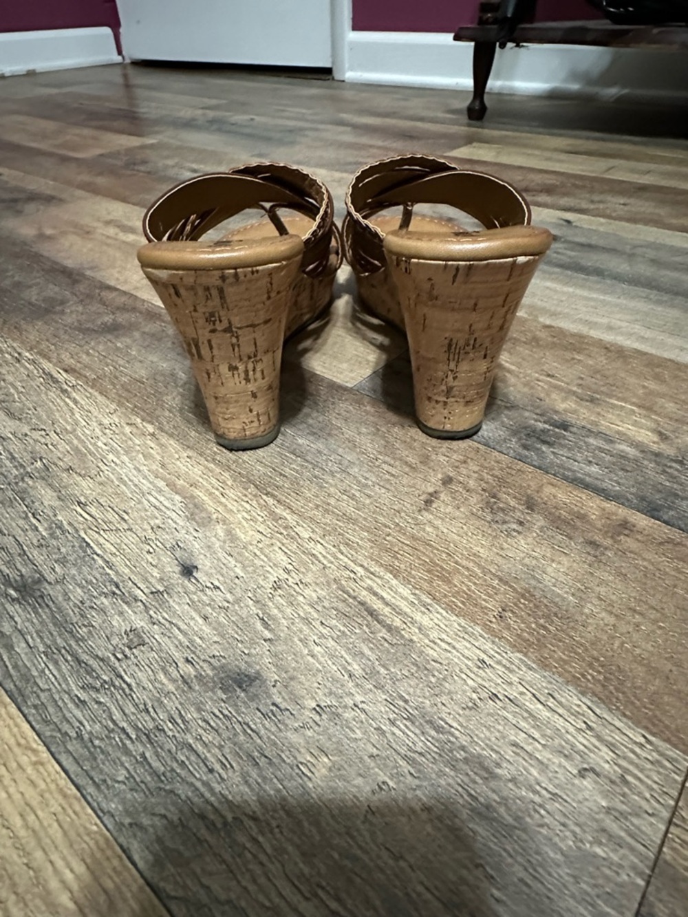 Braided Brown Toe-Ring Slide Sandals - Women - Picture 3 of 7
